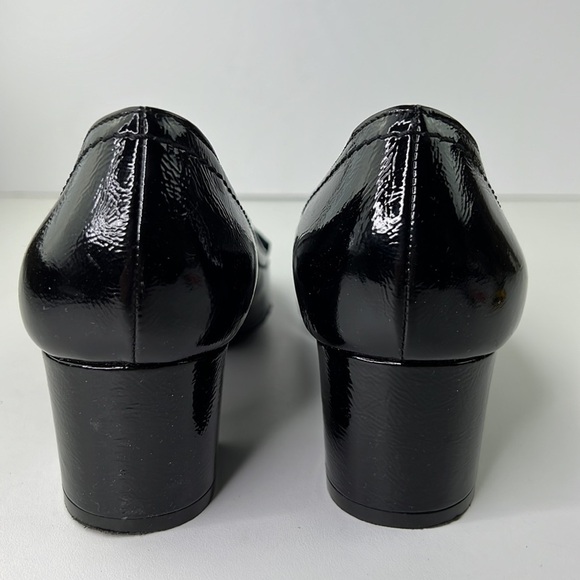 Roberto Festa for David's Black Patent Leather Heeled Loafer  Shoe - Picture 7 of 11